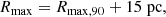 $$ \begin{aligned} R_{\mathrm{max} }=R_{\mathrm{max} , 90} + 15 \; \mathrm{pc} , \end{aligned} $$