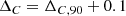 $$ \begin{aligned} \Delta _{C} = \Delta _{C, 90} + 0.1 \end{aligned} $$