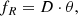 $$ \begin{aligned} f_{R} = D \cdot \theta , \end{aligned} $$