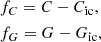 $$ \begin{aligned}&f_{C} = C - C_{\mathrm{ic} }, \\&f_{G} = G - G_{\mathrm{ic} }, \end{aligned} $$