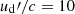 $ u_{\mathrm{d}}\prime/c=10 $