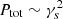 $ P_{\rm tot}\sim \gamma_s^2 $