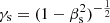 $ \gamma_{\mathrm{s}} = (1 - \beta_{\mathrm{s}}^2)^{-\frac{1}{2}} $