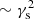 $ \sim \gamma_{\rm s}^2 $