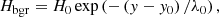$$ \begin{aligned} H_{\mathrm{bgr} }=H_0\exp \left(-\left({ y}-{ y}_0\right)/\lambda _{0}\right), \end{aligned} $$