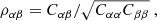 $$ \begin{aligned} \rho _{\alpha \beta } = C_{\alpha \beta }/\sqrt{C_{\alpha \alpha } C_{\beta \beta }} \ , \end{aligned} $$