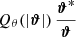 $ Q_\theta(|{\boldsymbol{\vartheta}}|)\, \frac{{\boldsymbol{\vartheta}}^*}{{\boldsymbol{\vartheta}}} $