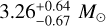 $3.26_{ - 0.67}^{ + 0.64}{M_ \odot }$