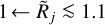 $1 \leftarrow {{\tilde R}_j} \mathbin{\lower.3ex\hbox{$\buildrel&gt;\over {\smash{\scriptstyle\sim}\vphantom{_x}}$}} 1.1 $