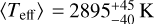 $\left\langle {{T_{{\rm{eff}}}}} \right\rangle = 2895_{ - 40}^{ + 45}{\rm{K}}$