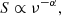 $$ \begin{aligned} S \propto \nu ^{-\alpha }, \end{aligned} $$