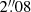 $ 2{{\overset{\prime\prime}{.}}}08 $