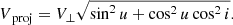 $$ \begin{aligned} V_{\text{ proj} }=V_{\bot }\sqrt{\sin ^{2} u+\cos ^{2} u\cos ^{2} i} . \end{aligned} $$