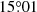 $ 15{{\overset{\circ}{.}}}01 $