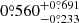 $ 0{{\overset{\circ}{.}}}560^{+0{{\overset{\circ}{.}}}691}_{-0{{\overset{\circ}{.}}}233} $