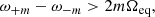 $$ \begin{aligned} \omega _{+m} - \omega _{-m} > 2m\Omega _\mathrm{eq} , \end{aligned} $$
