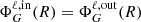 $$ \begin{aligned} \Phi _G^{\ell , \mathrm{in} }(R)&= \Phi _G^{\ell , \mathrm{out} }(R) \end{aligned} $$
