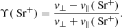 $$ \begin{aligned} \Upsilon ( \text{ Sr}^+) = \frac{v_\perp -v_\parallel (\text{ Sr}^+)}{v_\perp +v_\parallel (\text{ Sr}^+)} .\end{aligned} $$