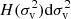$ H(\sigma _{\mathrm{v}}^{2})\mathrm{d}\sigma _{\mathrm{v}}^{2} $