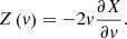 $$ \begin{aligned} Z\left(v\right)=-2v\frac{\partial X}{\partial v} . \end{aligned} $$