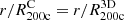 $ r/R_{\mathrm{200c}}^{\mathrm{C}}=r/R_{\mathrm{200c}}^{\mathrm{3D}} $