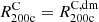 $ R_{\mathrm{200c}}^{\mathrm{C}}=R_{\mathrm{200c}}^{\mathrm{C,dm}} $