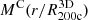 $ M^{\mathrm{C}}(r/R_{\mathrm{200c}}^{\mathrm{3D}}) $
