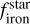 $f_{{\rm{iron}}}^{{\rm{star}}}$