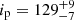 $ i_{\mathrm{p}}=129_{-7}^{+9} $