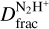 $D_{{\rm{frac}}}^{{{\rm{N}}_2}{{\rm{H}}^ + }}$
