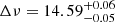 $ \Delta\nu = 14.59^{+0.06}_{-0.05} $