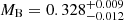 $ M_{\mathrm{B}}=0.328^{+0.009}_{-0.012} $