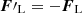 $ {\boldsymbol{F}\prime}_{\mathrm{L}}=-\boldsymbol{F}_{\mathrm{L}} $
