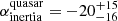 $ \alpha_{\mathrm{inertia}}^{\mathrm{quasar}}= -20_{\mathrm{-16}}^{\mathrm{+15}} $