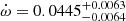$ \dot{\omega} = 0.0445^{+0.0063}_{-0.0064} $