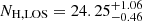 $ N_{\mathrm{H,LOS}}=24.25_{-0.46}^{+1.06} $