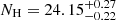 $ N_{\mathrm{H}}=24.15_{-0.22}^{+0.27} $