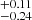 $ _{-0.24}^{+0.11} $
