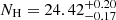 $ N_{\mathrm{H}}=24.42_{-0.17}^{+0.20} $