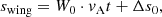 $$ \begin{aligned} s_{\rm wing} = W_{0}\cdot v_{\rm A}t + \Delta s_{0} ,\end{aligned} $$