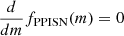 $ \frac{d}{dm}f_{\mathrm{PPISN}}(m)=0 $