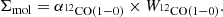 $$ \begin{aligned} \Sigma _{\rm mol} = \alpha _{^{12}\mathrm{CO}(1{-}0)}\times W_{^{12}\mathrm{CO}(1{-}0)}. \end{aligned} $$