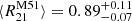 $ \langle R_{21}^{\mathrm{M51}}\rangle=0.89^{+0.11}_{-0.07} $