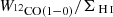 $ W_{^{12}\rm CO(1{-}0)}/\Sigma_{{\text{ H}\,\textsc{i}}} $
