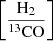 $ \left[\frac{\mathrm{H}_2}{\mathrm{^{13}CO}}\right] $