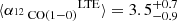 $ \langle{\alpha_{^{12}\text{ CO}(1{-}0)}}^{\mathrm{LTE}}\rangle = 3.5^{+0.7}_{-0.9} $