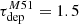 $ \tau_{\mathrm{dep}}^{M51}=1.5 $