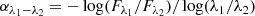 $$ \begin{aligned} \alpha _{\lambda _1 - \lambda _2} = -\log (F_{\lambda _1}/F_{\lambda _2})/ \log (\lambda _1/\lambda _2) \end{aligned} $$