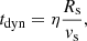 $$ \begin{aligned} t_{\rm dyn} = \eta \frac{R_{\rm s}}{v_{\rm s}}, \end{aligned} $$
