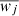 $ \overline{\mathit{w}_j} $